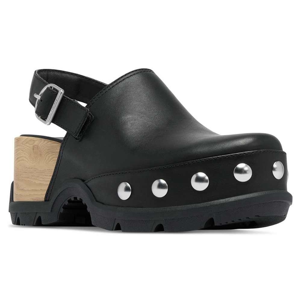 Sorel Black Roamn Studded Clogs